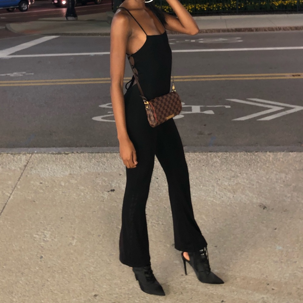 Black Strappy Jumpsuit